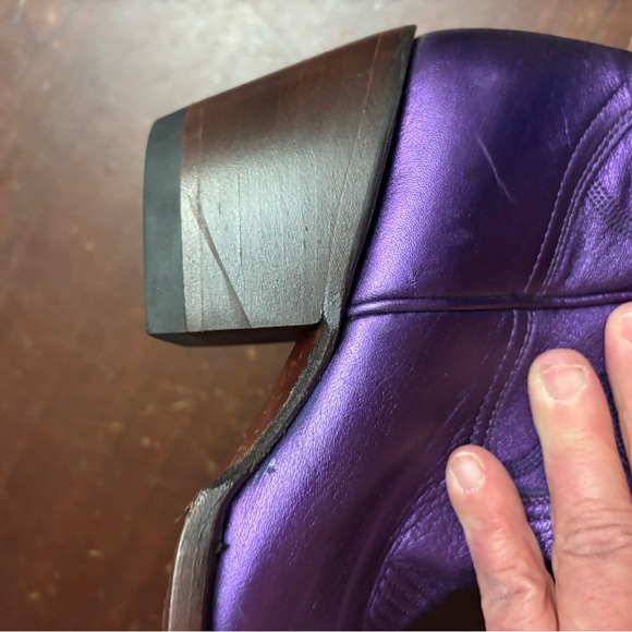 Miranda lambert size 6 purple metallic booties idyllwind Cowgirl rodeo western - Picture 5 of 13